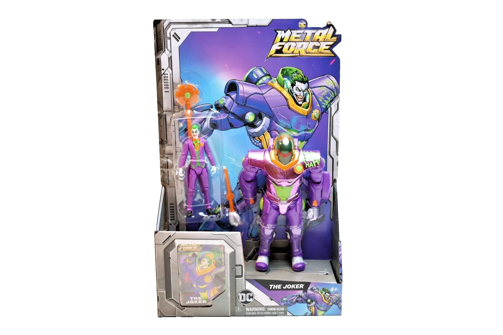 DC Comics, Metal Force The Joker Action Figure, 6-Inch with 4-Inch