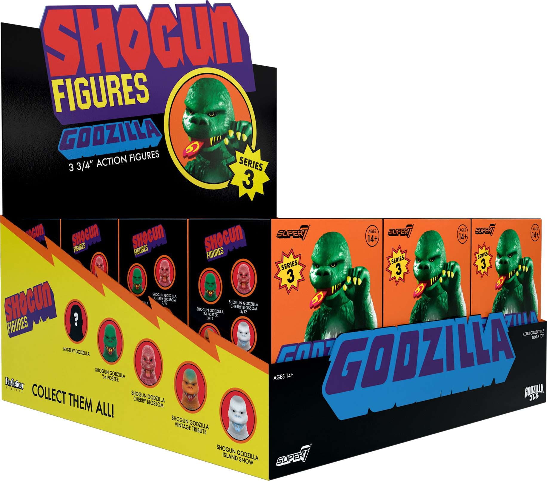 Super7 - Toho - Reaction Blind Box Wv9 - Shogun V3 12pc Flat