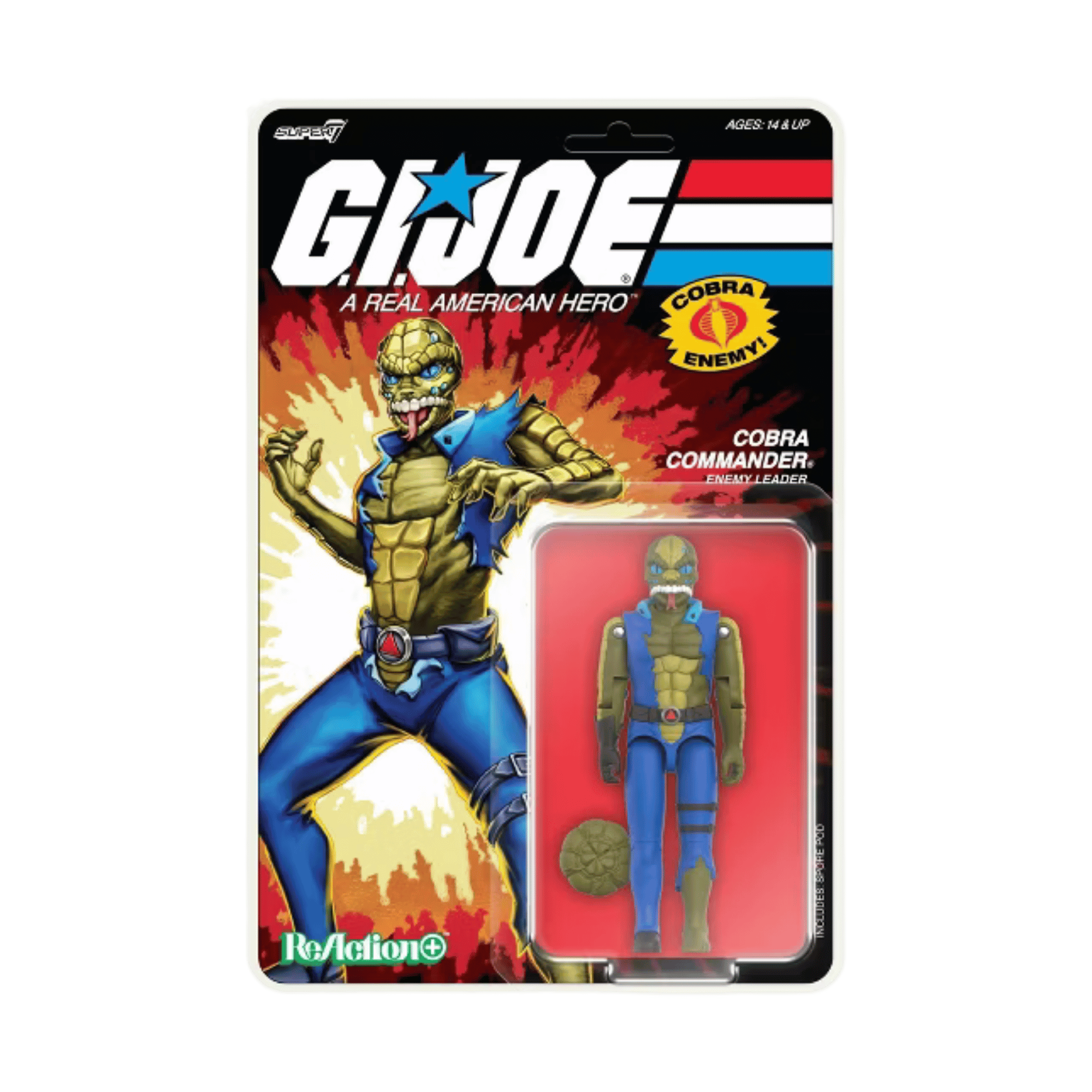 Super7 Reaction+ G.I. Joe Cobra Commander (Once A Man) Action Figure